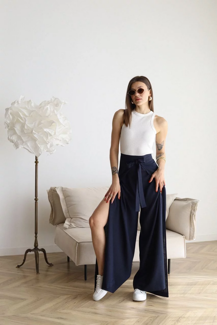 Rosalia - Linen Wide-Leg Pants