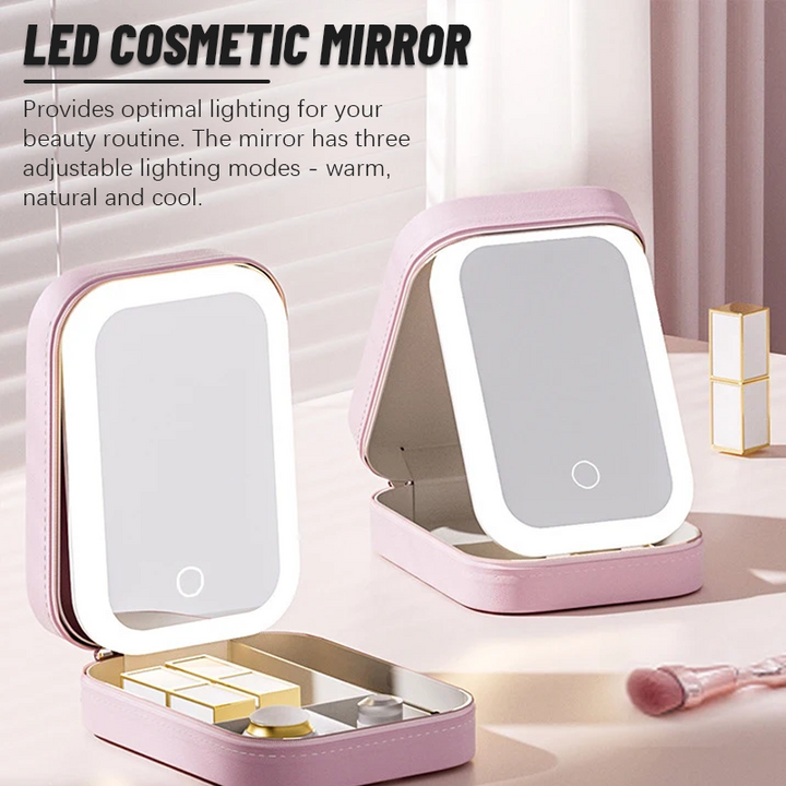 IlluminateGlow - Trifold LED Makeup Mirror