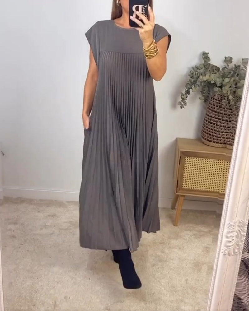 Grace - Sleeveless Pleated Dress